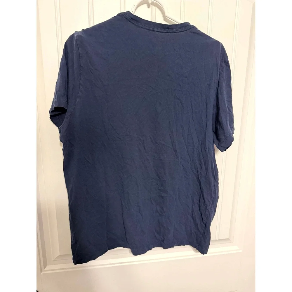 J. Crew Essential Tee Men Large Navy Blue Short Sleeve Cotton T-Shirt